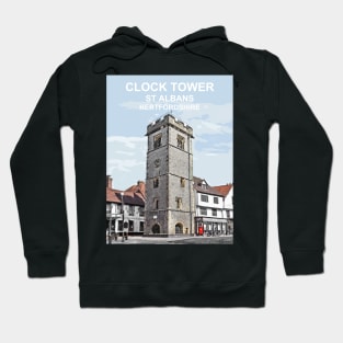 St Albans Clock Tower Hertfordshire. Travel location poster Hoodie